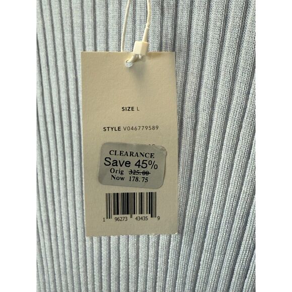 Vince Women's Size Large Gray Italian Wool Blend Snap Elbow Sleeve Top NWT - Picture 6 of 10